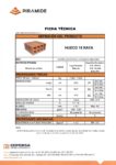 Ladrillo Techo Hueco 15x30x30 Con Raya Piramide - Imagen 2